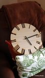 Home Wall Decor - Wall Clock: Roman White Oak 2 small