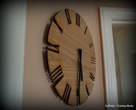 Home Wall Decor - Wall Clock: Roman White Oak 3 small