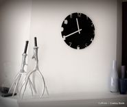 Home Wall Decor - Wall Clock: Black Acrylic Inverse Naked Clock 1 small