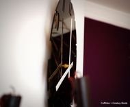 Home Wall Decor - Wall Clock: Black Acrylic Inverse Naked Clock 5 small