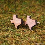 Cufflinks: Walnut Texas 3 small