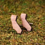 Cufflinks: Walnut California 3 small