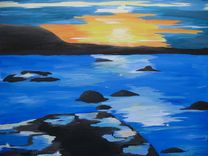 Still Life And Scenery Acrylic Paintings 4 small