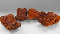 Hand Carved Sapele Corbels 3 small