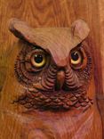 Large Butternut Owl Carving 3 small
