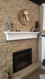 Fireplace Mantel Floating Painted Finish - Contemporary Cottage Ledge Shelf Bayside Style 3 small
