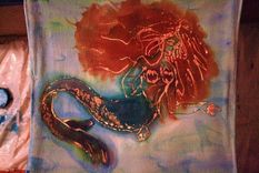 Hand-Painted Silk Scarves, Headdresses, And Veils 5 small