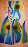 Hand-Painted Silk Scarves, Headdresses, And Veils 2 small