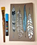 Hand Illustrated Feather Notebook 3 small