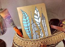 Hand Illustrated Feather Notebook 4 small