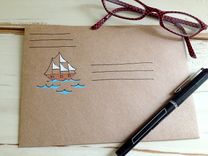 Hand Illustrated Sailboat Cards Or Notebook 5 small