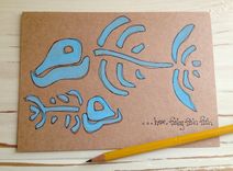 "Here Fishy Fish Fish" Note Cards 2 small