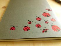 Ladybug Hand Illustrated Moleskine Notebook 3 small