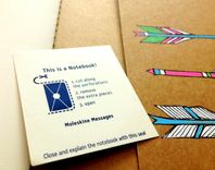 Illustrated Arrow Postal Notebooks 6 small