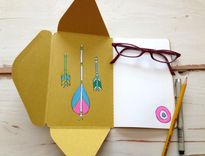 Illustrated Arrow Postal Notebooks 2 small