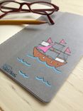 Sailboat Hand Illustrated Postal Notebook 4 small