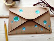 Abstract Flower Hand Illustrated Postal Notebook 3 small