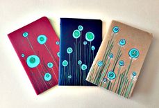 Abstract Flower Hand Illustrated Notebook 1 small