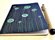 Abstract Flower Hand Illustrated Notebook 5 small