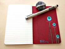 Abstract Flower Hand Illustrated Notebook 6 small