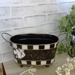 Vintage Check Small Towel Caddy Holder Black And White Check Vanity Organizer 4 small