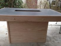 Concrete Fire Table - Oak 1 small