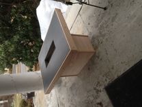 Concrete Fire Table - Oak 3 small