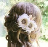 Ivory Feather Fascinator Wedding Headpiece 1 small