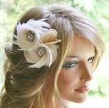 Ivory Feather Fascinator Wedding Headpiece 2 small