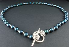 Blue-Black Pearl Necklace 1 small