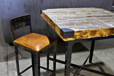 Industrial Pub Height Table & Bar Stools 3 small