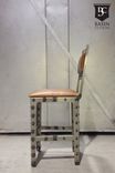 Custom 24" Industrial Bar Stools With Upholstered Back 2 small
