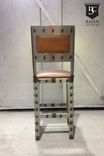 Custom 24" Industrial Bar Stools With Upholstered Back 4 small