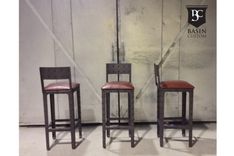 Custom 30" Industrial Bar Stools With Back 5 small