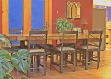 Custom Reclaimed Barn Wood Dining Table With Steel Base 1 small