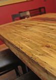 Custom Reclaimed Barn Wood Dining Table With Steel Base 4 small
