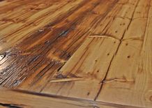 Custom Reclaimed Barn Wood Dining Table With Steel Base 6 small