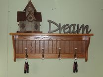 Solid Oak Coat Racks Wall Shelves 2 small