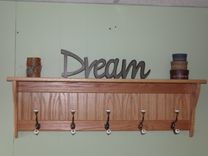Solid Oak Coat Racks Wall Shelves 4 small