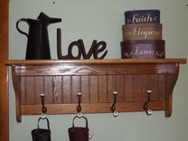 Solid Oak Coat Racks Wall Shelves 6 small