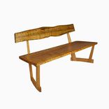 Wormy Maple Slab Bench With Backrest 2 small