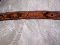 Hand Tooled Leather Belt 1-1/4" "Cougar" Design 5 small