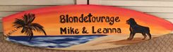 5ft Exterior Wood Surfboard Tiki Bar Beach Hand Painted Wall Sign Personalized Free 1 small