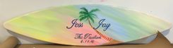 5ft Exterior Wood Surfboard Tiki Bar Beach Hand Painted Wall Sign Personalized Free 3 small