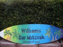 Bar Mitzvah Surfboard Surf Party Sign In Board 3 small