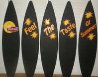 5ft Surf Surfboard Wood Wall Decor Sign Personalized Free 1 small