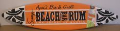 5ft Surf Surfboard Wood Wall Decor Sign Personalized Free 2 small