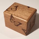 Oak Butterfly Recipe Box 1 small