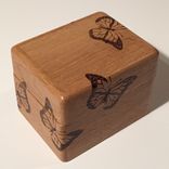 Oak Butterfly Recipe Box 2 small