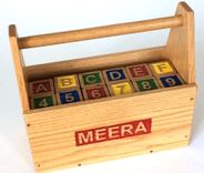 Hand Carved And Painted Toy Abc Blocks 4 small